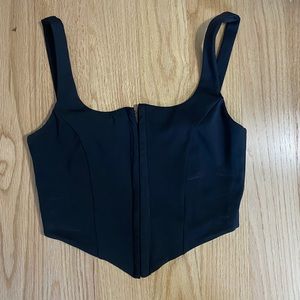Black corset crop top